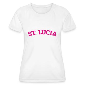 Saint Lucia - Castries - Karibik- West Indies - Frauen Funktions-T-Shirt - Weiß - Vorne - AI Model Female 172 dark (172cm)
