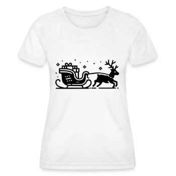 Traîneau à rennes - T-shirt sport Femme - blanc - Devant - AI Model Female 172 dark (172cm)