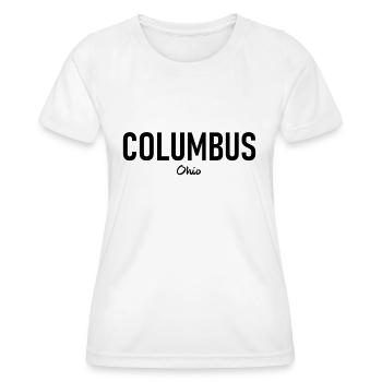 Columbus - Ohio - USA - United States of America - Women's Functional T-Shirt - white - Front - AI Model Female 172 dark (172cm)
