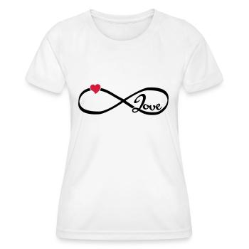 Infinity Love - Frauen Funktions-T-Shirt - Weiß - Vorne - AI Model Female 172 dark (172cm)