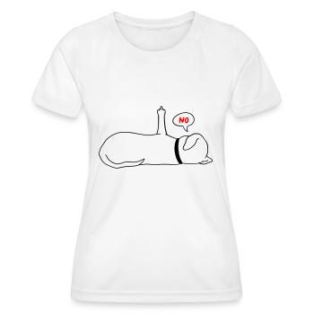 Lazy Dog Dog Lover Dog Owner Saying - Women's Functional T-Shirt - white - Front - AI Model Female 172 dark (172cm)