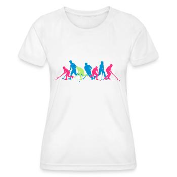 Hockey Crew Joueur - T-shirt sport Femme - blanc - Devant - AI Model Female 172 dark (172cm)