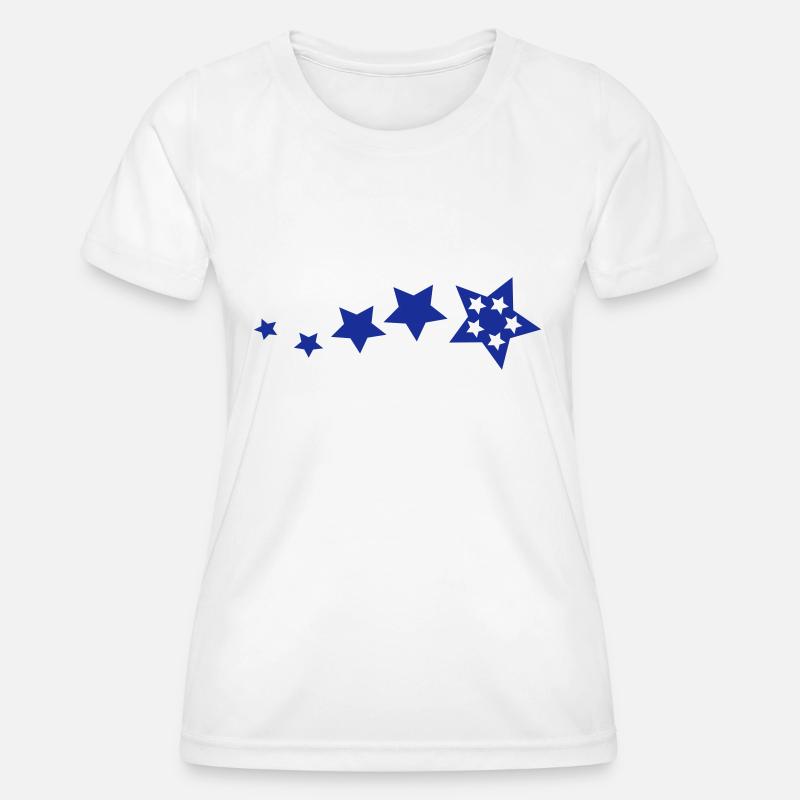 stars2 - Women's Functional T-Shirt - white
