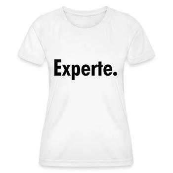 Experte - Frauen Funktions-T-Shirt - Weiß - Vorne - AI Model Female 172 dark (172cm)