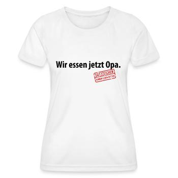 We now eat Grandpa punctuation comma save lives - Women's Functional T-Shirt - white - Front - AI Model Female 172 dark (172cm)