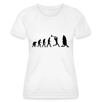 lumberjack evolution fun - T-shirt sport Femme - blanc - Devant - AI Model Female 172 dark (172cm)