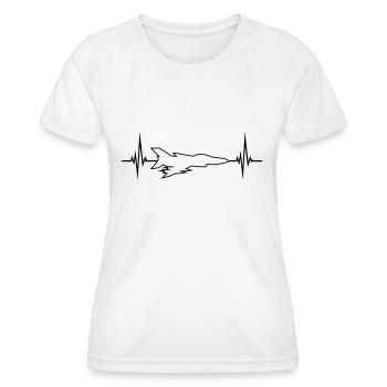 Jagdbomber Kampfflugzeug Herzschlag - Frauen Funktions-T-Shirt - Weiß - Vorne - AI Model Female 172 dark (172cm)