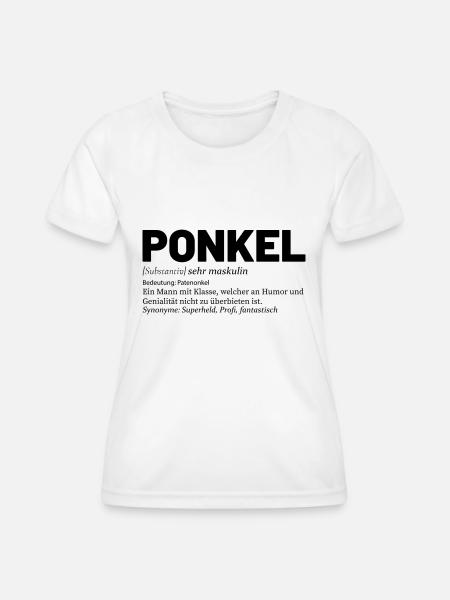 Onkel Spruch Patenonkel kurz Ponkel - Frauen Funktions-T-Shirt - Weiß