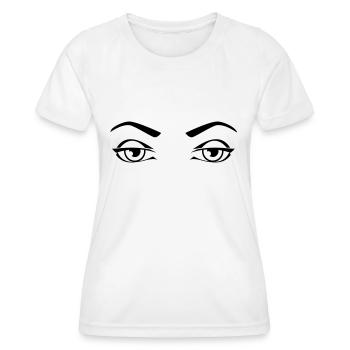 Yeux fatigués - T-shirt sport Femme - blanc - Devant - AI Model Female 172 dark (172cm)