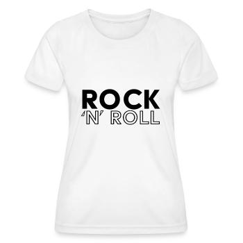 Rock 'n’roll / Rock and Roll / Rock & Roll - T-shirt sport Femme - blanc - Devant - AI Model Female 172 dark (172cm)