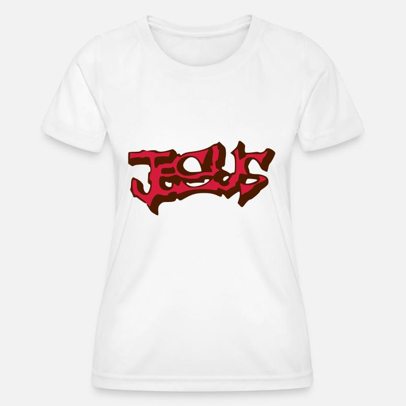 jesus graffiti - Women's Functional T-Shirt - white