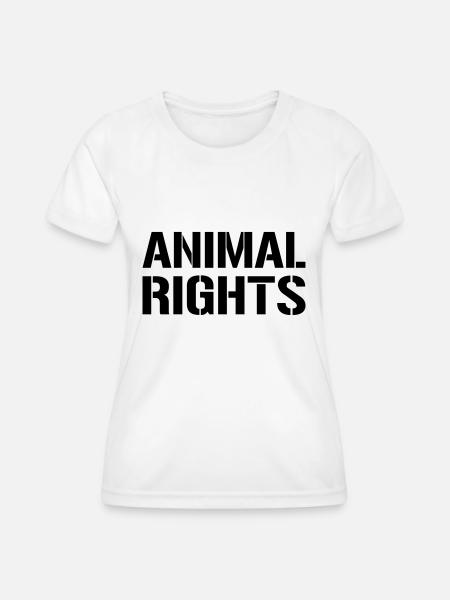 ANIMAL RIGHTS - Frauen Funktions-T-Shirt - Weiß