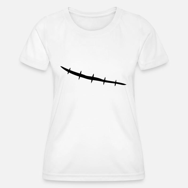 stitched_scar - Women's Functional T-Shirt - white