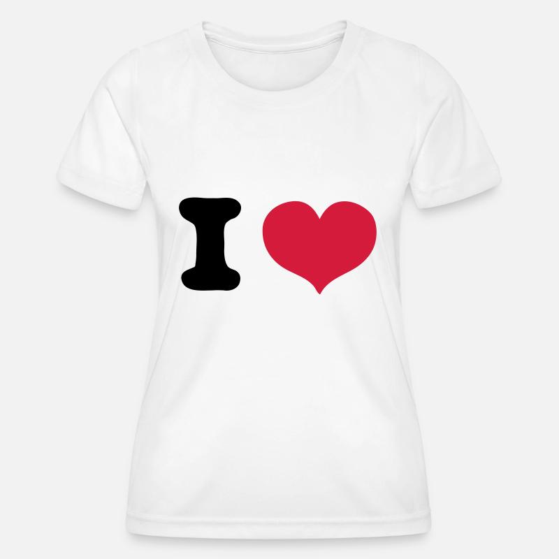 i love - Women's Functional T-Shirt - white