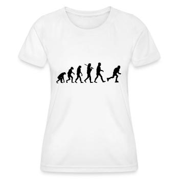 Evolution Rollschuhe - Frauen Funktions-T-Shirt - Weiß - Vorne - AI Model Female 172 dark (172cm)