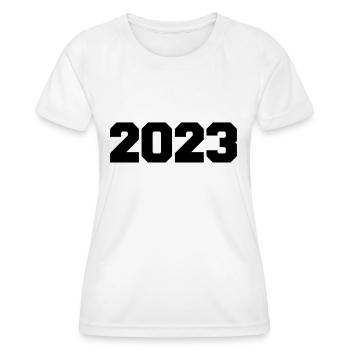 2023 - Women's Functional T-Shirt - white - Front - AI Model Female 172 dark (172cm)