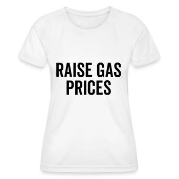 Augmenter les prix de l’essence - T-shirt sport Femme - blanc - Devant - AI Model Female 172 dark (172cm)