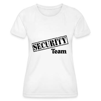 Security Team - Women's Functional T-Shirt - white - Front - AI Model Female 172 dark (172cm)