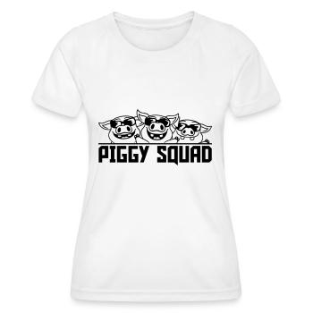 Freunde Schweine Piggy Squad - Frauen Funktions-T-Shirt - Weiß - Vorne - AI Model Female 172 dark (172cm)