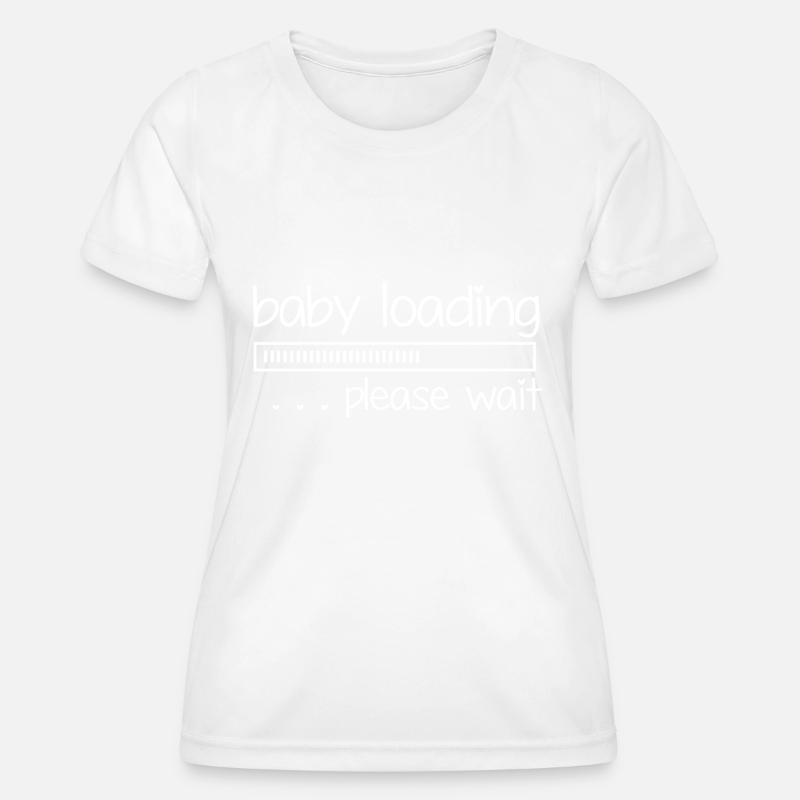 Baby loading, please wait - Women's Functional T-Shirt - white