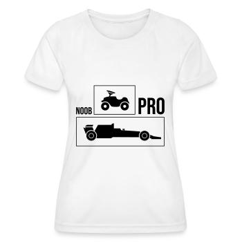 Noob vs Pro Car - T-shirt sport Femme - blanc - Devant - AI Model Female 172 dark (172cm)