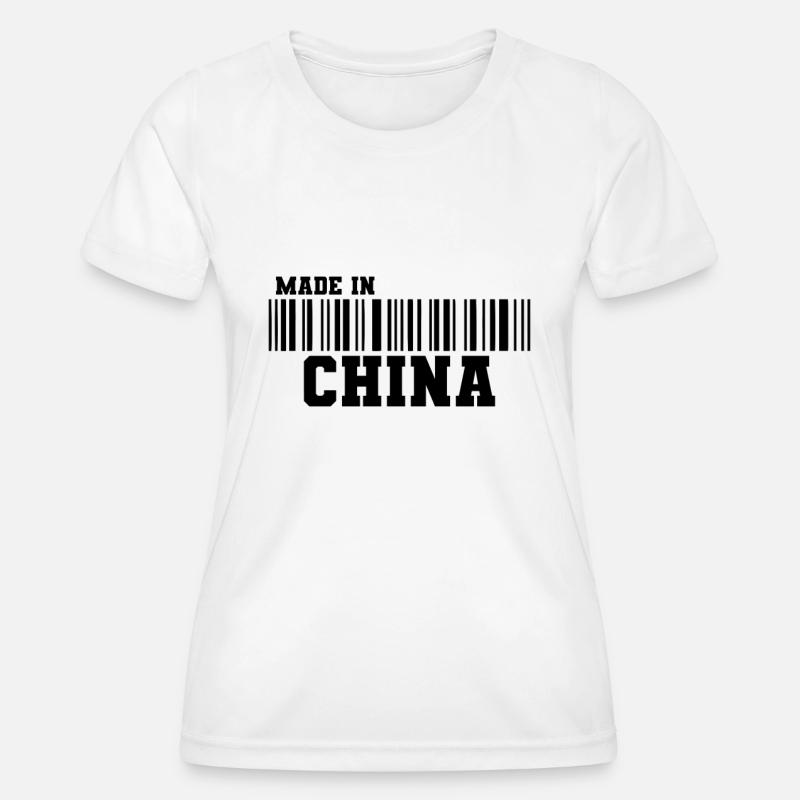 Made in China Barcode - Women's Functional T-Shirt - white
