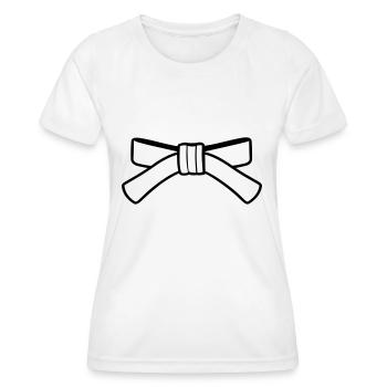 ceinture - T-shirt sport Femme - blanc - Devant - AI Model Female 172 dark (172cm)