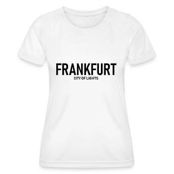 Frankfurt - City of Lights - Nightlife - Women's Functional T-Shirt - white - Front - AI Model Female 172 dark (172cm)