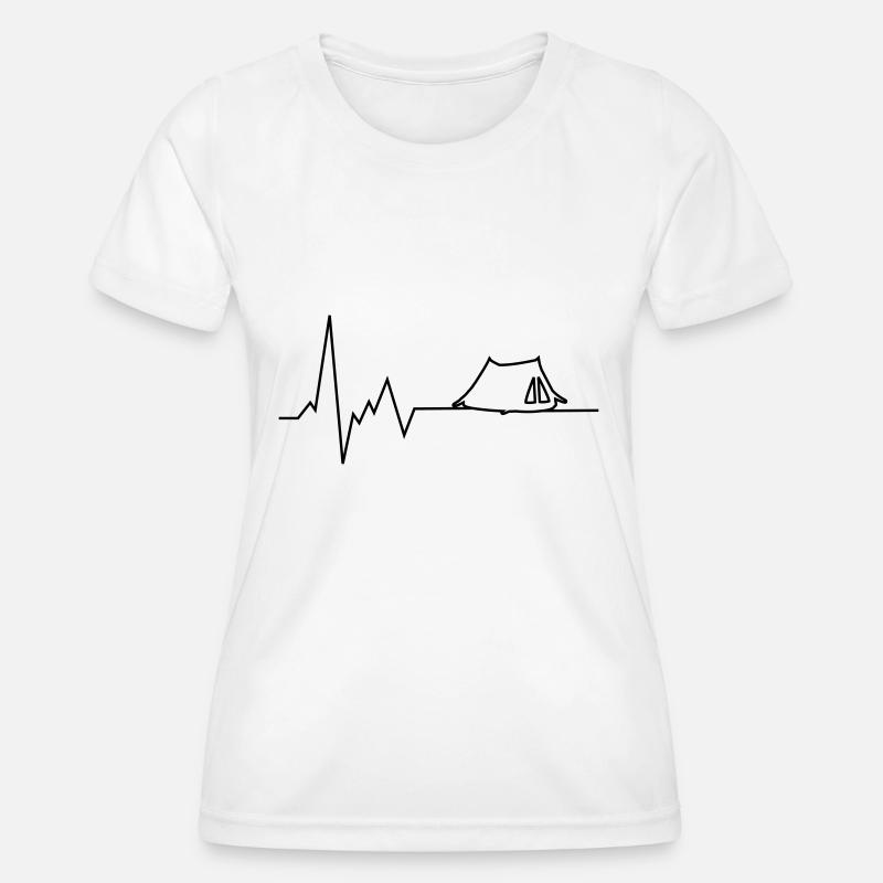 heartbeat camping - Women's Functional T-Shirt - white