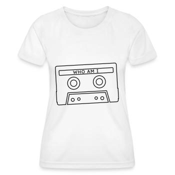 Retro Audio Cassette - Women's Functional T-Shirt - white - Front - AI Model Female 172 dark (172cm)
