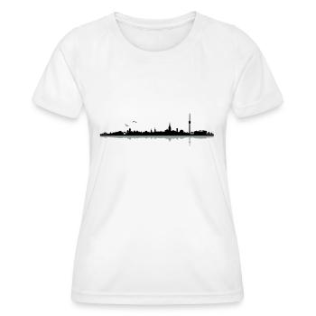 Stuttgart Skyline - T-shirt sport Femme - blanc - Devant - AI Model Female 172 dark (172cm)