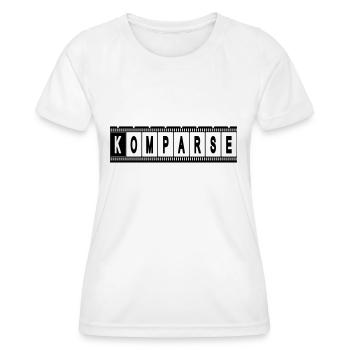 Komparse Filmstreifen - Frauen Funktions-T-Shirt - Weiß - Vorne - AI Model Female 172 dark (172cm)