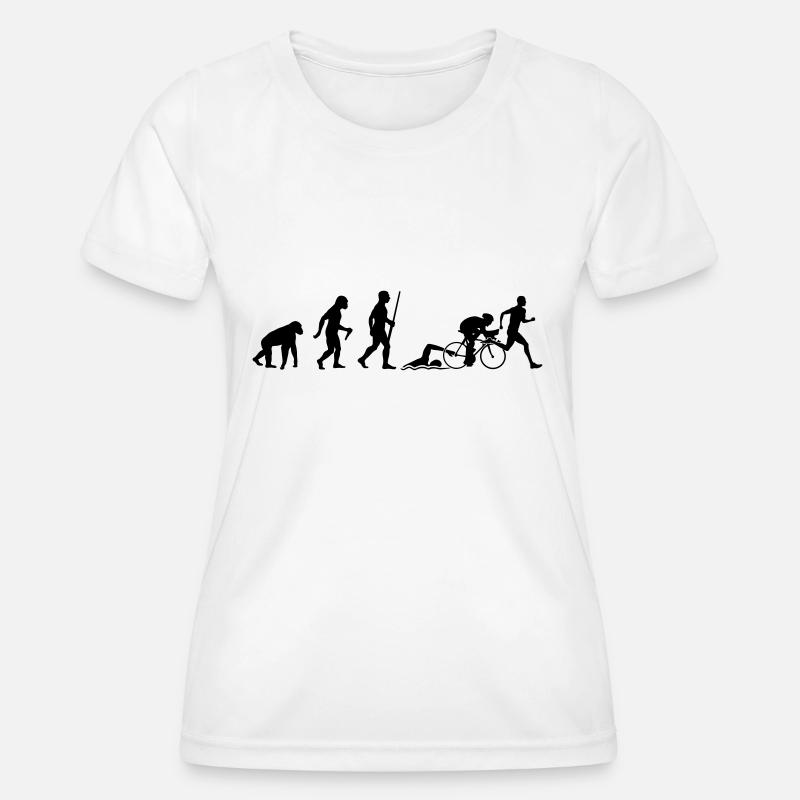 L'évolution du triathlon - T-shirt sport Femme - blanc