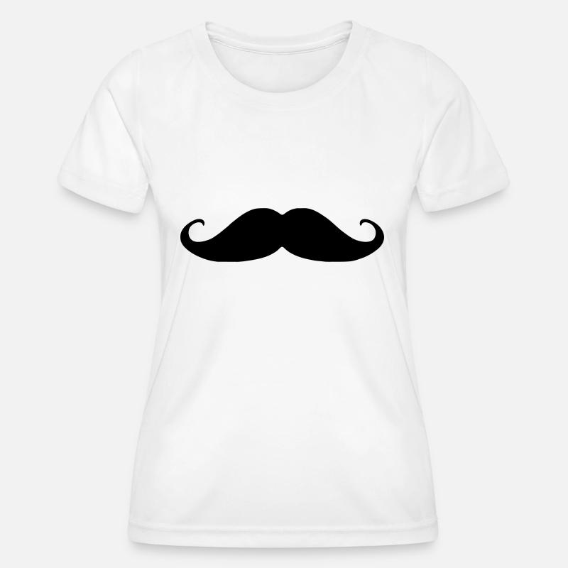 Handlebar mustache - Women's Functional T-Shirt - white
