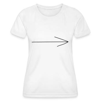 Arrow right - Women's Functional T-Shirt - white - Front - AI Model Female 172 dark (172cm)