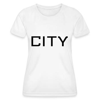 STADT - Frauen Funktions-T-Shirt - Weiß - Vorne - AI Model Female 172 dark (172cm)