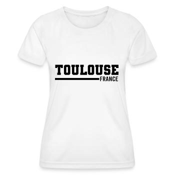 Toulouse | France - Women's Functional T-Shirt - white - Front - AI Model Female 172 dark (172cm)