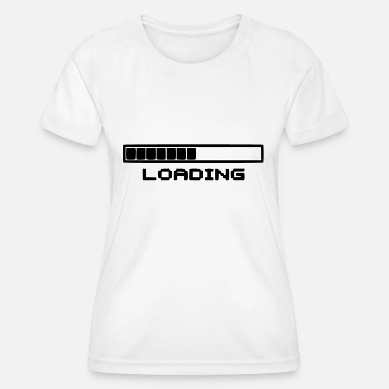 Loading bar black - Women's Functional T-Shirt - white
