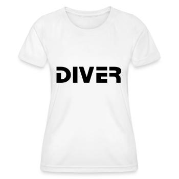 diver Taucher Tauchen - Frauen Funktions-T-Shirt - Weiß - Vorne - AI Model Female 172 dark (172cm)