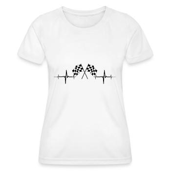 Le sport automobile par passion - T-shirt sport Femme - blanc - Devant - AI Model Female 172 dark (172cm)