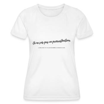 Procrastinateur - T-shirt sport Femme - blanc - Devant - AI Model Female 172 dark (172cm)
