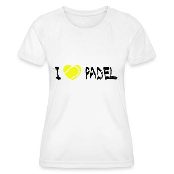 Padel - Geschenk für Padelspieler - Frauen Funktions-T-Shirt - Weiß - Vorne - AI Model Female 172 dark (172cm)