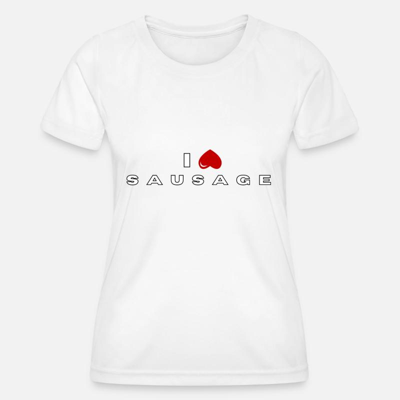 I hate Sausage - Women's Functional T-Shirt - white