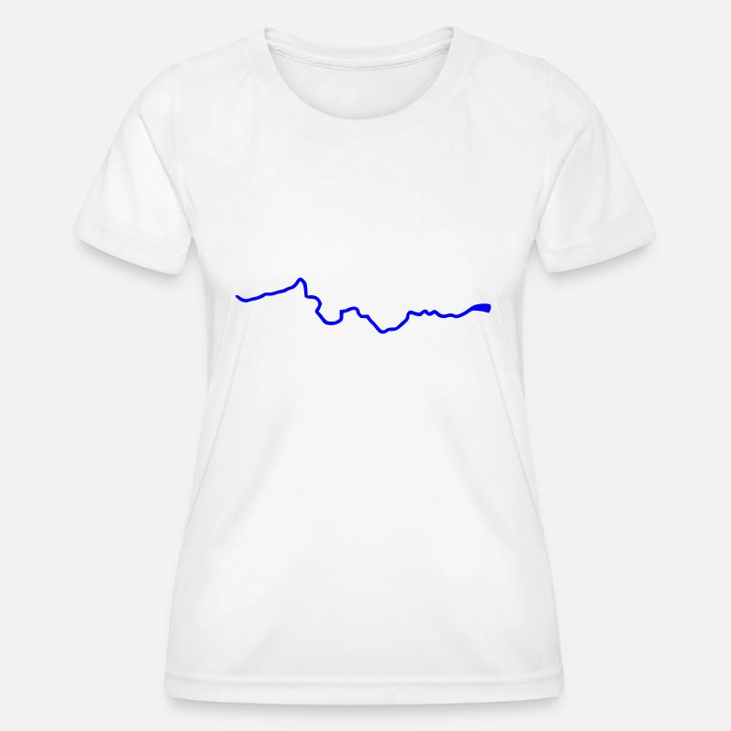 Thames river course map - Women's Functional T-Shirt - white