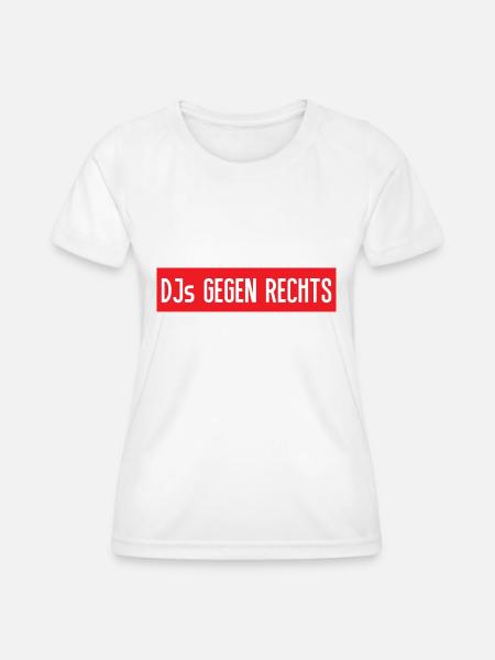 DJs gegen rechts - Frauen Funktions-T-Shirt - Weiß