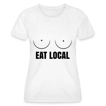 Regional food - breasts breast breast milk breastfeeding - Women's Functional T-Shirt - white - Front - AI Model Female 172 dark (172cm)