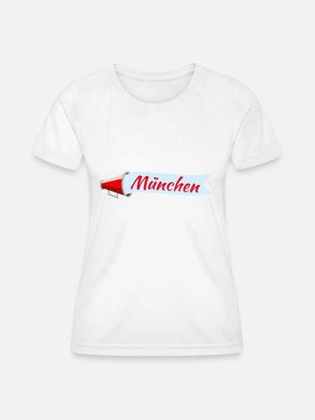 München - Frauen Funktions-T-Shirt - Weiß