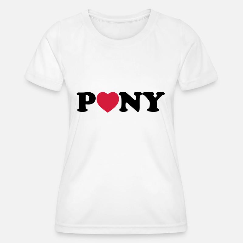 Pony heart - Women's Functional T-Shirt - white