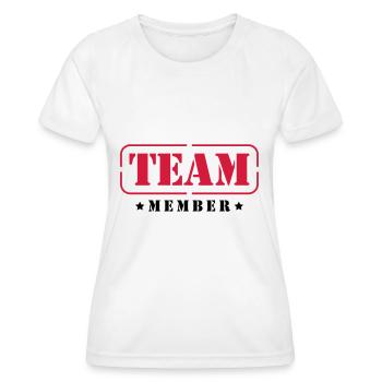 membre de l'équipe - T-shirt sport Femme - blanc - Devant - AI Model Female 172 dark (172cm)