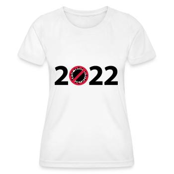Virus Anti Corona 2022 - T-shirt sport Femme - blanc - Devant - AI Model Female 172 dark (172cm)